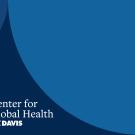Center for Global Health UC Davis logo on blue geometric background